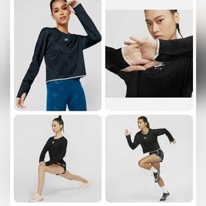Nike crop running midlayer pullover top